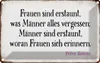 vianmo Blechschild 12x18 cm Frauen Männer sind erstaunt was Produktbild-Vorschau 1