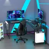 L-förmiger Computertisch mit Ladefunktion,Gaming Produktbild-Vorschau 3