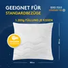 LILENO HOME Kopfkissen 80x80 cm [2er Set] HART mit 1.200g Produktbild-Vorschau 5