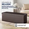 CASARIA® Sitzbank mit Stauraum, Braun – Faltbar, 115 x 40 x Produktbild-Vorschau 2