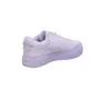 A white Nike sneaker with a purple platform sole is shown from the side against a white background. Náhled obrázku produktu