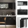 Singleküche Vicco R-Line Schwarz Hochglanz 140 cm , AP Produktbild-Vorschau 5
