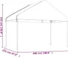 vidaXL Pavillon mit Dach Weiß 4,08x2,23x3,22 m Polyethylen Produktbild-Vorschau 3