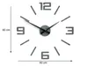 ModernClock, Wanduhr 60cm, Silver grau, wanduhr groß, Produktbild-Vorschau 4