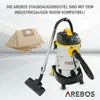 AREBOS 5x sacchetti per aspirapolvere industriali da 1600 W Anteprima dell’immagine prodotto 2