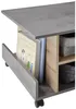 Couchtisch HARVEY 108 x 60 mit Rollen Optik Betongrau / Artisan Eiche Produktbild-Vorschau