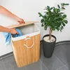 Relaxdays Wäschekorb Bambus, mit Deckel, rechteckig, XL, 83 Produktbild-Vorschau 3
