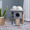 PawHut Kratzbaum 57 cm Kleiner Katzenbaum mit Katzenhöhle, Produktbild-Vorschau 12