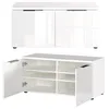 Flurmöbel Set 3-teilig weiß mit Glasfronten GENEVA-01 Produktbild-Vorschau 3