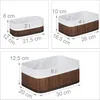 Relaxdays Aufbewahrungskorb 3er Set, Stoffbezug, Bambus, Produktbild-Vorschau 4