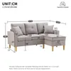 A diagram of a sofa with dimensions and specifications. Náhľad obrázku produktu