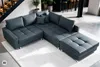 riess-ambiente Wohnlandschaft KENT 220cm anthrazit Produktbild-Vorschau 11