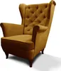 Gelb Ohrensessel aus Velours Falco 86 cm Sessel mit Produktbild-Vorschau 2