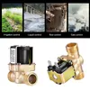 Collage of four images showing different applications of valves and two close-up images of solenoid valves. Náhled obrázku produktu