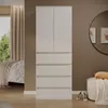 Armoire à vêtements Vicco Claus Blanc 74x191.5cm avec 4 Voir les images du produit 6