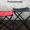 Two camping stools are placed against a patterned wallpaper background. Produktbild-Vorschau