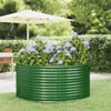 vidaXL Garten-Hochbeet Grün 140 x 140 x 68 cm Verzinkter Produktbild-Vorschau 2