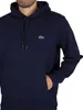 Lacoste Logo Pullover Hoodie, Blau M Produktbild-Vorschau 4