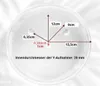 A transparent glass turntable for a microwave oven with measurement lines and labels indicating dimensions. Náhľad obrázku produktu