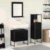 vidaXL Badkamerkastset, 3 stuks, zwart, 33 x 33 x 102,5 cm Productafbeelding-voorbeeld 2