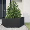 Pflanzkübel Schwarz Sechseckig 138x120x45 Stahl Produktbild-Vorschau 2