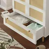 Merax Kleiderschrank mit Rattan-Optik, Schlafzimmerschrank Produktbild-Vorschau 7