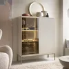 Vitrine Lagos 2D 126 cm 2-türig in Farbton Cashmere mit LED Produktbild-Vorschau 1