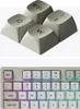 A collage of a keyboard and its keycaps. Produktbild-Vorschau