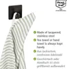 WENKO Wandhaken Mod. Ureo Schwarz, 4er Set, Handtuch-Haken, Produktbild-Vorschau 3