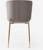 Chaise tissu design salle à manger avec pieds dorés Virin - Voir les images du produit 5