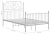 vidaXL Bettgestell Weiß Metall 120x200 cm Produktbild-Vorschau 5