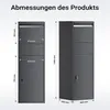 Schránka na balíky Wiltec antracitová 460 x 450 x 1400 mm, Náhľad obrázku produktu 11