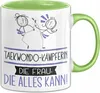 Taekwondo-Kämpferin Geschenk Tasse Becher Die Frau Die Produktbild-Vorschau 1