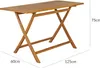 GARLAND® Gartentisch Bari 125x60x75 cm Teak Holz SVLK Produktbild-Vorschau 7