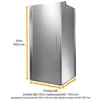 Duschkabine mit Drehtür und Seitenwand, Höhe 1900 mm, für Duschwannen 900x900 mm Produktbild-Vorschau