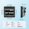 Diagrams and specifications of a ventilation fan. Náhľad obrázku produktu