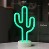 Lampe LED NEON, lampe décorative sur pied, cactus vert, Voir les images du produit 5