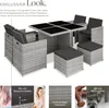 tectake® Aluminium Rattan Sitzgruppe Manhattan wetterfest Produktbild-Vorschau 3