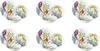 A grid of six identical place settings, each featuring plates and a bowl with a marine life design. Podgląd zdjęcia produktu