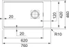 KUBUS 2, KNG 110-62, 760x460mm, Siebkorb als Produktbild-Vorschau 2
