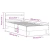 vidaXL Cadre de lit sans matelas avec tête de lit en chêne Voir les images du produit 7