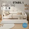 Homestyle4u Tagesbett 90x200 Ausziehbett Weiß mit Matratze Produktbild-Vorschau 15