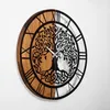 Opviq, Wooden- TNL1164, Nussbaumfarbe,Schwarz, Wanduhren, Produktbild-Vorschau 6