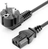 deleyCON 2m Kaltgerätekabel - Nylon Kabel - Netzkabel Produktbild-Vorschau 1