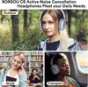 RORSOU C6 Over-Ear Bluetooth 5.4 hoofdtelefoon met actieve Productafbeelding-voorbeeld 6