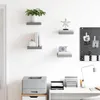 vidaXL Schweberegale 4 Stk. Grau 23x23,5x3,8 cm MDF Produktbild-Vorschau 3