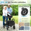 COSTWAY 2in1 rollator e sedia a rotelle pieghevole con Anteprima dell’immagine prodotto 6