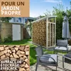 Étagère à bois de cheminée en métal GALVANISÉ 188x70x188 Voir les images du produit 5