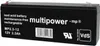 Multipower MBL12/2,2AH/VDS MP2,3-12 Bleiakku 12V Faston Produktbild-Vorschau 2