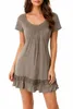 006285  Tesini Damen Bluse Taupe Gr. 38 mit Spitze – Produktbild-Vorschau 1